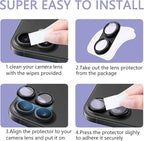 2 Pack Camera Lens Protector for iPhone 16 / iPhone 16 Plus,[Not Easy to Breakn ] AR Tempered Glass Strong Adsorption Metal Camera Cover Screen-Silvery