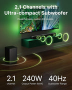 PHILIPS B5309 Soundbar 2.1 with Wireless Subwoofer and Immersive DTS Virtual:X Audio Technology - 240W Max Power, Deep Bass, Bluetooth 5.4, Four EQ Modes, HDMI ARC and USB connectivity - Dark Grey