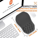 Ergonomic Slope Mouse Pad Wrist Support, Wrist Rest Mousepad for Carpal Tunnel Pain Relief with Massage Bulge and Slow Rebound Memory Foam (12x8 inch, Dark Gray)