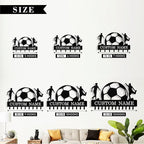 Personalized Football Key Holder Wall Mount, Custom Metal Key Rack Key Holder with Name, Deer Cabin Wall Keys Hanger with Hooks for Entryway, Front Door, Hallway, Kitchen, Living Room