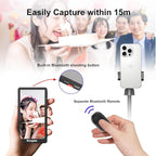 King Ma 5" Phone Vlog Selfie Monitor Screen,Back Camera Monitor for iPhone with Magnetic Phone Clip & Bluetooth Remote for Vlog/Live Stream/Teleprompter/TikTok,Support 4K 30fps Wired Recording