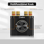 AK30 Mini Bluetooth Amplifier for Passive Speakers,50W+50W 2.0CH Audio Amplifier,Stereo HiFi Digital Amp,Home Amp Receiver w/AUX/USB/BT/Opt Input & 12V/5A Power Adapter for Home/Garage/Ceiling
