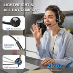 Callez Computer Headset, 3.5mm Cell Phone Headset with Mic Noise Cancelling, USB-C Wired Headphone for PC Laptop Mac iPhone Samsung Zoom Teams Call Center Home Office Work, in-line Controls