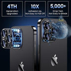 Uyiton for iPhone 13 Pro/iPhone 13 Pro Max Camera Lens Protector, [Strong Adsorption] [Drop Protection] Metal Ring Tempered Glass Rear Camera Screen Cover - Graphite