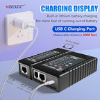 NOYAFA NF-468CS Network Cable Tester Telephone & Continuity Tester Ethernet Cable Mapper for RJ45/RJ11/RJ12/CAT5/CAT6/POE Test UTP/STP Network Test Tool (Black)