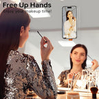 Magnetic Suction Cup Phone Mount, Ultra-Comfort Silicone Suction Grip Holder Stand for MagSafe, Hands-Free Mirror Shower Phone Holder Mount for TikTok/Video/Selfies/Shower