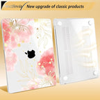 Compatible with MacBook Air 13.6 inch Case, M4 A3240/M3 A3113/M2 A2681 (Released 2025 to 2022), Hard Shell, Keyboard Cover, Screen Protector, Webcam Cover & Type-C Adapter, Vector Flower3