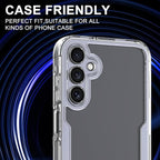 for Samsung Galaxy A35 5G Camera Lens Protector, Individual Metal Ring Tempered Glass Lens Cover, [Strong Adsorption] Scratch Resistant Ultra-Thin HD Clear Lens Cover, 1 Set-Black