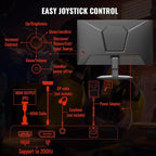 SANSUI Gaming Monitor, 24 Inch 200Hz 180Hz, FHD 1080P 1ms 110% sRGB Computer Monitor, HDMI DP Ports VESA Support for Game Office (HDMI Cable Included ES-G24F4H)