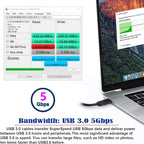 chenyang USB 3.0 to eSATA Adapter 6Gbps for Hard Disk, USB 3.0 to eSATA External SATA Convertor Power eSATA 6Gb/s to USB 3.0 Adapter eSATA Plus USB 3.0 Adapter