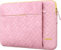 Lacdo Laptop Sleeve Case for 14 inch New MacBook Pro M4/M3/M2/M1 Chips Pro Max A3112 A3401 A3185 A2918 A2992 A2779 A2442 2024-2021, 13.8 inch Surface Laptop 7th Copilot+PC Computer Bag, Sakura Pink