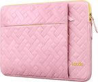 Lacdo Laptop Sleeve Case for 14 inch New MacBook Pro M4/M3/M2/M1 Chips Pro Max A3112 A3401 A3185 A2918 A2992 A2779 A2442 2024-2021, 13.8 inch Surface Laptop 7th Copilot+PC Computer Bag, Sakura Pink