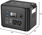 Portable Power Station 350W, Powkey 260Wh/70,000mAh Backup Lithium Battery, 110V Pure Sine Wave Power Bank with 2 AC Outlets, Portable Generator for Outdoors Camping Travel Hunting Emergency