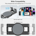 Heavy Duty Tablet Mount for Truck & Vehicle, Drill Base Tablet Holder for Truck with Aluminum Arm, Compatible with 4.7"-12.9" Tablets/iPad/Phones, iPad Truck Mount for Dashboard, Walls, Boat