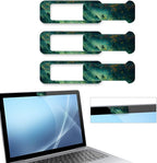 Webcam Cover, 3 Pieces, Laptop Camera Cover, Privacy Shielding Capacity is Twice as Big as The Traditional, Suitable for Computer Mobile Phones, laptops, Tablets and so on (Forest)