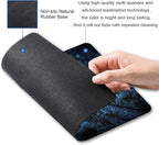 Hokafenle Mouse Pad, Square Personalized Computer Mouse Pads Design, Washable Mouse Mat, Gaming Office Home Non-Slip Rubber Base Mousepad, Stars Night Sky