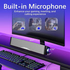 Computer Speakers, HiFi Sound Quality Computer Sound Bar, USB Powered PC Speakers, Bluetooth 5.0 and 3.5mm Aux-in Computer Speakers for Desktop, Laptops, PCs, Phones, Tablets, Xbox, Gaming Speakers