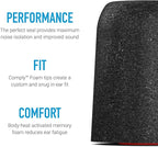 Comply P-Series | Memory Foam Replacement Ear Tips Designed for Etymotic, NuForce, ISOtunes PRO, Q-Jays, & More | Superior Noise Isolation, Ultimate Comfort, Secure Fit | Black, Large (3 Pairs)