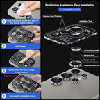 WSKEN for Samsung Galaxy S25 Ultra Camera Lens Protector - Ultra Thin Case Friendly, 9H Shatterproof Tempered Glass with Aluminum Metal Circle Camera Screen Protector Cover Accessories, Gray