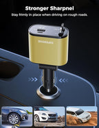 【Upgraded】 SUPERONE Retractable Car Charger 4 in 1, Fast Car Phone Charger with Cord 2.6ft, USB C and Apple Car Charger Adapter, Compatible with iPhone 15/15 Pro Max/14/13/12/11, Galaxy, Pixel