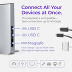 Dock for 16" Apple MacBook Pro - Docking Station - Connect Dual Displays w/Two Thunderbolt 4 USB-C Ports - Mac Docking Station Hub - Supports MacBook Pro 16 (2021-2024, M1,M2,M3,M4 Pro & Max)