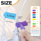 36Pcs Large Cable Labels - 8 Colors Reusable Write-On Wire Labels Tags, Cord Identification Labels for Electronics, with 40Pcs Label Stickers, Cable Management for Home, Office, Rectangle