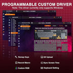 AULA F108 PRO - Wireless Mechanical Keyboard with Screen&Knob,Hot Swappable Gaming Keyboard with 8000mAh Battery,Pre-lubed Switches,RGB Backlit,PBT Keycaps Creamy Sounding Computer Keyboards,104 Keys