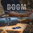 DOSS Extreme Boom+ Loud Bluetooth Speaker with 100W Stereo Sound, Extra Bass, 20H Playtime, Party-Sync Led Lights, Built-in Power Bank, IPX6 Waterproof Outdoor Speaker for Camping, Travel-Copper Gold