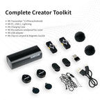 Pro Lavalier Microphone for Podcast Recording, Wireless Clip-On Mic with Pocket Charging Case, Compatible with iPhone Android PC MacBook for YouTube Vlogging Video