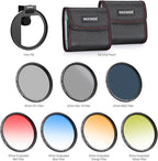 NEEWER Clip On 67mm Phone ND Filter Kit, Upgraded Lens Clip Cold Shoe Mount/Locking Knob, CPL/ND32/6 Point Star/4 Graduated Color Filter Compatible with iPhone 16 15 Pro Max Plus 14 13 Samsung S23 S24