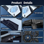 Thermoelectric Laptop Cooling Stand with 5 Fans - Adjustable Height for Laptops up to 19", Compatible with MacBook, Alienware, ROG & Gaming Laptops