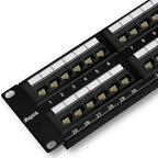 Rapink Patch Panel 48 Port Cat6 10G Support, Network Patch Panel UTP 19-Inch, Wallmount or Rackmount 1U Ethernet Patch Panel Punch Down Block for Cat6, Cat5e, Cat5 Cabling