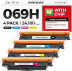069H 069 Toner Cartridge Set MF753Cdw Compatible Replacement for Canon MF753Cdw Toner Cartridges 069H for Canon imageCLASS MF 753Cdw MF751Cdw LBP674Cdw Printer Ink Black Cyan Yellow Magenta 4 Pack