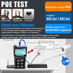 NF-8209 Network Cable Tester for POE Test/CAT5e/CAT6/CAT6a LAN Ethernet Wire Tracer,Detect Voltage Measure Fault Distance by TDR,Telephone Line Continuity Testing and Length Measurement