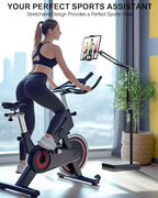 Tablet Floor Stand with 11lb Stable Base & Desk Clamp, Adjustable Height Stretchable Arm Swivel Dual Holder, Compatible with iPhone, iPad Pro Air Mini, Galaxy Tab, Kindle, Phones (4.5''-13'')
