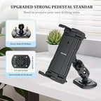 OHLPRO Tablet Wall Mount Holder for iPad 360° Adjustment with Arm and Heavy Duty Drill Base, Compatible with 5"-13" iPad Phone Samsung Tab eReader Surface Kindle for Home, Kitchen, Screw Installation
