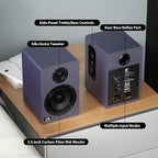 60W Computer Speakers for Desktop PC, DSP, Bluetooth 5.3, 24-Bit Optical, USB-C, AUX, Silk-Dome Tweeter, Carbon-Fiber Driver, Desk Speakers for Laptop/Mac/Monitor, Slate Blue