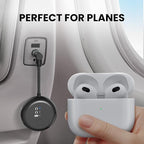Avantree SoundJet R1 – Airplane Bluetooth Adapter for Headphones & AirPods, aptX Adaptive, Qualcomm Chipset, 20H Battery, Wireless Audio Transmitter for in-Flight Travel Essentials - Black