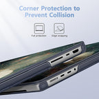 for MacBook Pro 16 inch Case 2021 2022 2023 2024 Release A3186 A3403 M4 A2991 M3 A2780 M2 A2485 M1 Pro/Max, Hard Shell Case with Screen Protector & Keyboard Cover, Sky Flower