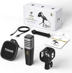 TONOR USB Microphone for PC, Cardioid Condenser Computer Mic with Tripod Stand, Pop Filter, Shock Mount for Gaming, Streaming, Podcasting, YouTube