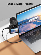 CableCreation 2FT*2 USB C to Micro B Cable,10Gbps Speed External Hard Drive Braided,USB 3.1 Type C to Micro B Work for iPhone 15/16,Seagate WD Westgate My Passport,MacBook Pro,iPad/Tablet,Black