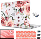 CISSOOK Matte Frosted Floral Hard Shell Case for MacBook Pro 14 Inch 2024 2023 2021 Release Model M4 A3112 A3185 A3401 M3 A2992 A2918 M2 A2779 A2442 M1 Pro/Max, Case for MacBook Pro 14" with Touch ID