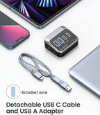 ORICO USB Hub 10Gbps with 2 USB A Ports+2 USB C Ports, USB 3.2 Gen 2 Hub with 1.64Ft USB-C Cable and USB-A Adapter USB Splitter for iMac, MacBooks, Mac Mini