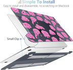 MEEgoodo for MacBook Air 13 inch Case 2021 2020 2019 2018 Released A2337 M1 A2179 A1932 with Touch ID, Plastic Hard Shell & Keyboard Cover Compatible with MacBook Air Case 13.3, Pink Groovy Emoji