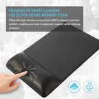 univo colors Design-Wave Wrist Rest Mouce Pad,PE Mouse Sliding Panel+Artificial Sheepskin+Memory Foam+Ergonomic+Anti-Slip Gel,Resilience Support During Work and Gaming,Mouce Accessory,Pink