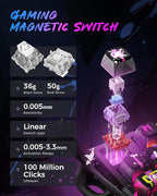GravaStar Mercury V75 Pro 75% Hall Effect Magnetic Switch Gaming Keyboard-Neon Graffiti