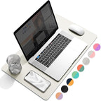 YSAGi Multifunctional Office Desk Pad, Ultra Thin Waterproof PU Leather Mouse Pad, Dual Use Desk Writing Mat for Office/Home (23.6" x 13.7", Grey)