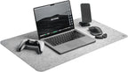 DELTAHUB - Minimalistic Felt Desk Protective Pad, Anti-Fray, Anti-Slip, Easy to Clean, Easy Glide, Long Lasting, Sleek Design, Comfortable, Resistant, Desk Mat, PC, Mac, Laptop - Large (18x32inch)