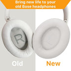 Replacement Ear Pads for Bose QuietComfort 45 (QC45)/QuietComfort SE (QC SE)/New QuietComfort Wireless Over Ear Headphones, Earpads Cushions with Softer Leather and Thicker Memory Foam