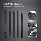 17 in 1 Electronics Repair Tools Opening Pry Tool Kit with Dual Ends Metal Spudgers, Black Tweezers Set Replacement for iPad Tablets Laptop Electronics Device Mobile Phone
